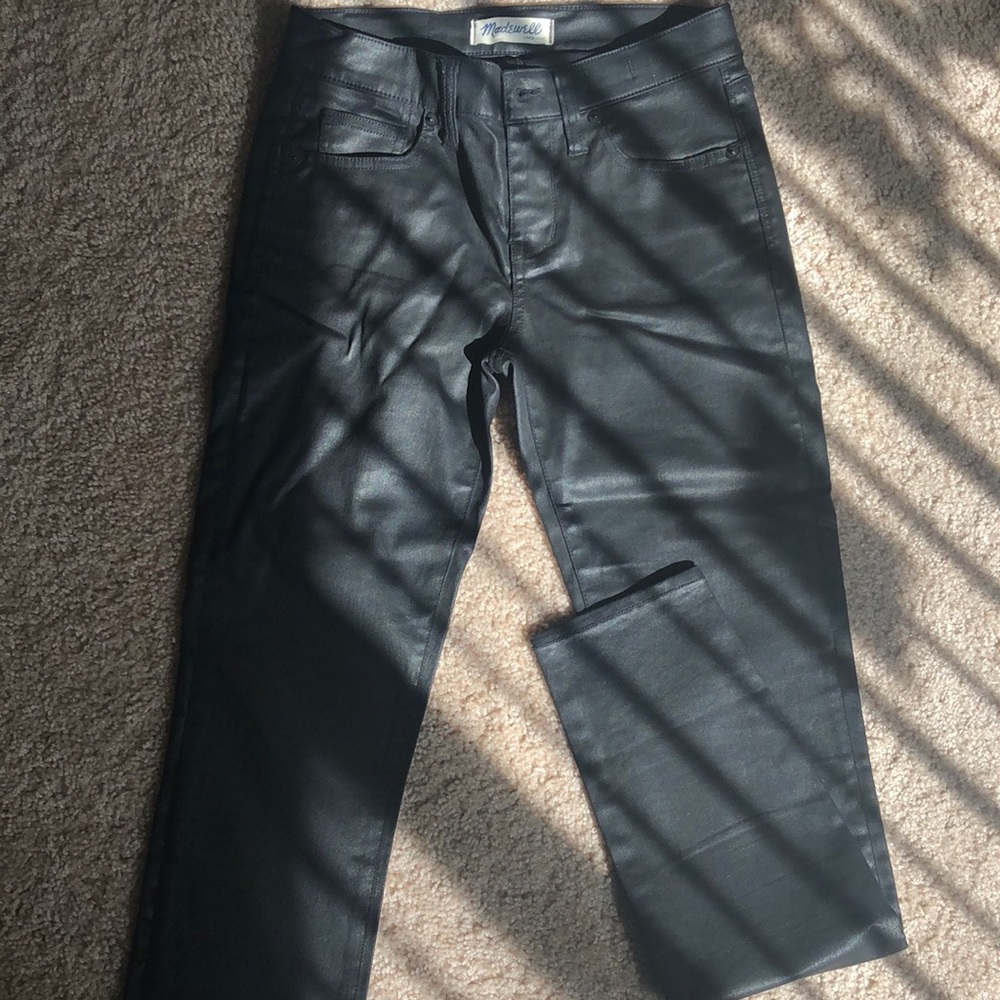 Madewell Skinny Ankle Length Coated Black Jeans